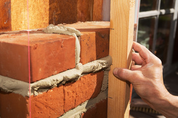 Laying bricks