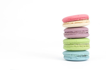 Macaroons isolated on white