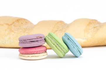 Macaroons isolated on white