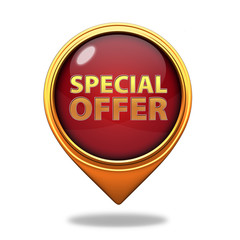 Obraz premium Special offer pointer icon on white background