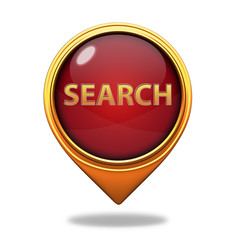 search pointer icon on white background