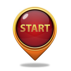 start pointer icon on white background