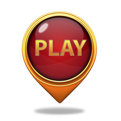 Obraz premium play pointer icon on white background