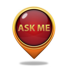 ask me pointer icon on white background