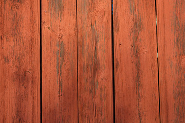 Wooden wall painted in typical Swedish red paint.