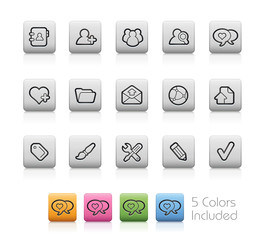 Web Blog Icons - EPS with 5 colors in different layers