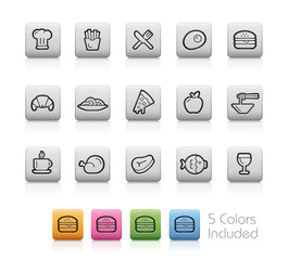 Food and Drink Icons 1 - EPS with 5 colors in different layers