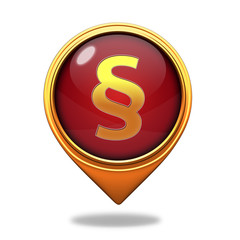 Law pointer icon on white background