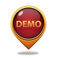 Demo pointer icon on white background