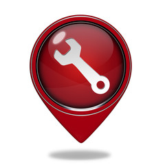 tools pointer icon on white background