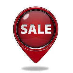 sale pointer icon on white background