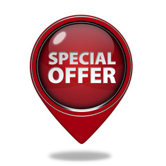 Special offer pointer icon on white background