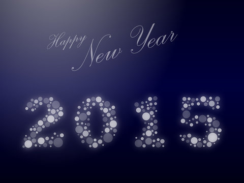 Blue 2015 Happy New Year Background Vector