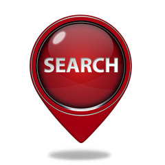 search pointer icon on white background
