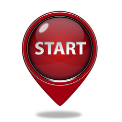 start pointer icon on white background
