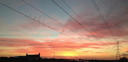 powerline sunset 