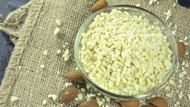 Portion of Minced Almonds (loopable)
