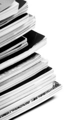 Magazine pages up close