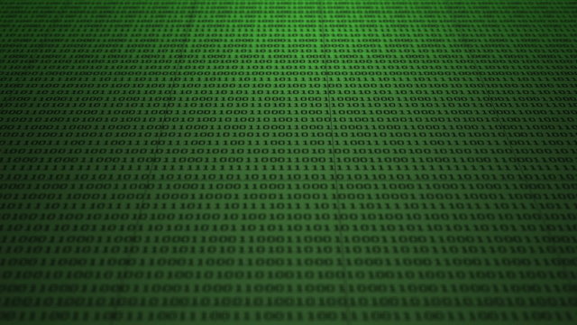 Scrolling green binary code