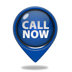call now pointer icon on white background