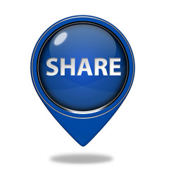 share pointer icon on white background