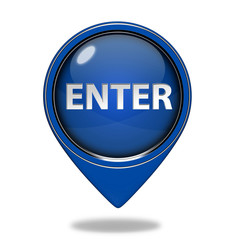 enter pointer icon on white background