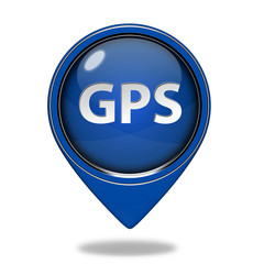 Gps pointer icon on white background
