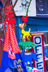 New Year gifts in European city on the eve of Christmas