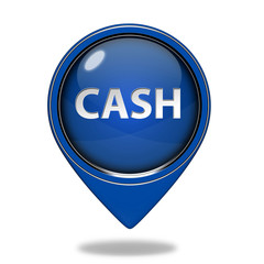 Cash pointer icon on white background