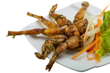Grilled frog legs