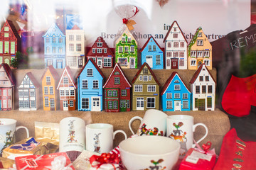 New Year gifts in European city on the eve of Christmas