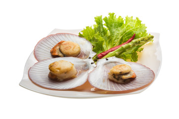 Grilled scallops