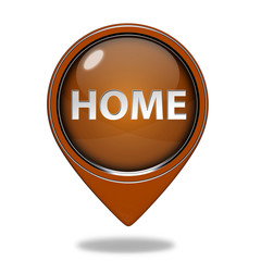 home pointer icon on white background