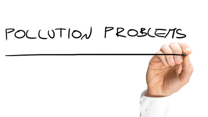 Writing Pollution problems on virtual whiteboard
