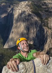 Climber on the edge.
