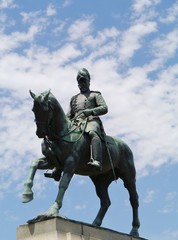 Fototapeta na wymiar A statue of King Edward VII in Melbourne