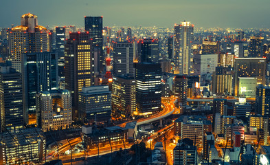 Fototapeta na wymiar Osaka city view