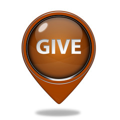 Give pointer icon on white background
