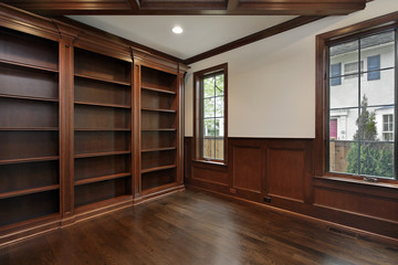 Library in new construction home