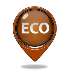 eco pointer icon on white background