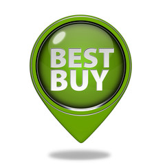 Best buy circular icon on white background