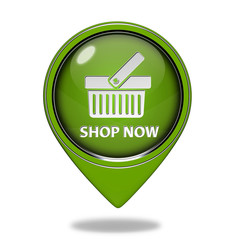 Buy now pointer icon on white background