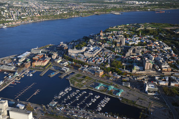 Obraz na płótnie Canvas Aerial view of Quebec City