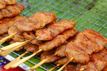 Bar-B-Q or BBQ grill of meat