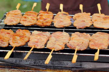 Bar-B-Q or BBQ grill of meat