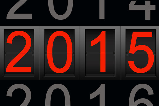 Happy New Year 2015, digital number