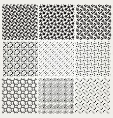 Vector set of eight seamless patterns.