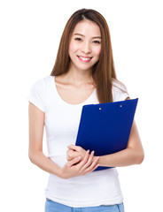Asian Woman with Clipboard