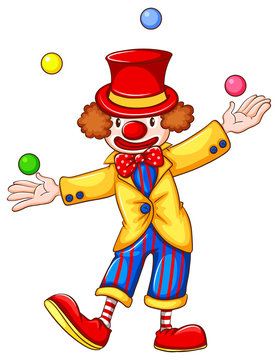 A Clown Juggling