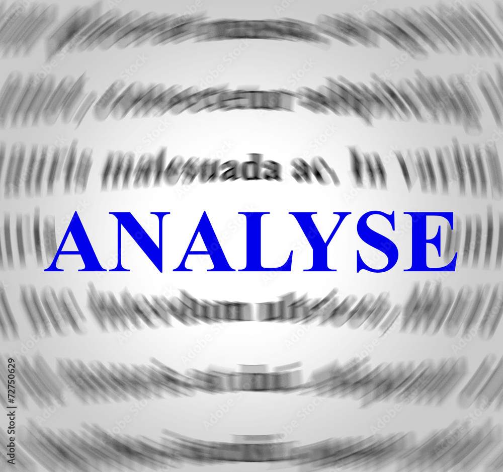 Poster analyse definition represents data analytics and analysis